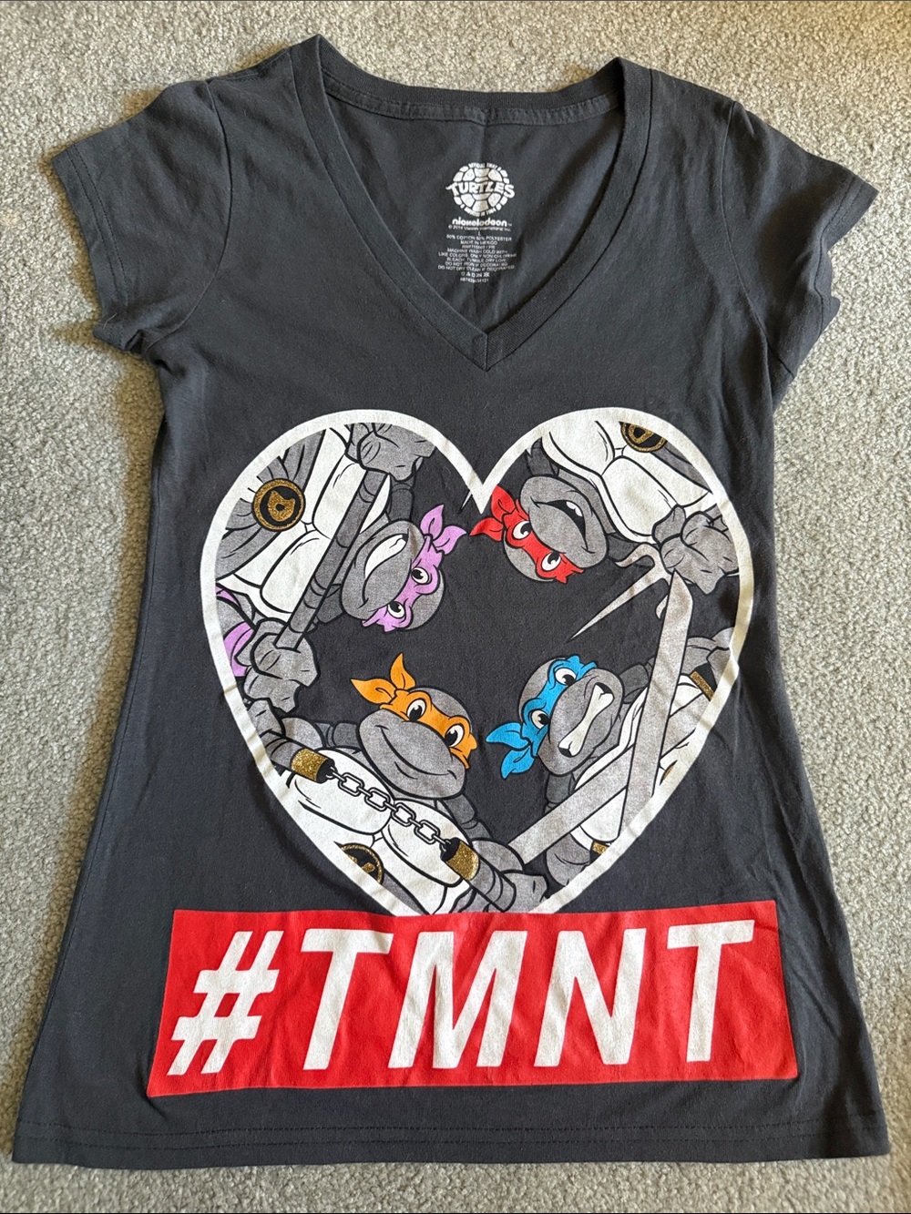Nickelodeon #TMNT Teenage Mutant Ninja Turtles Heart Graphic Tee